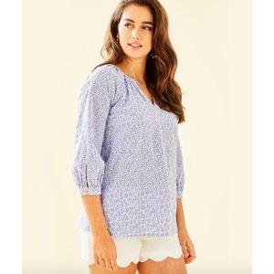 Lilly Pulitzer Willa Peasant Blouse